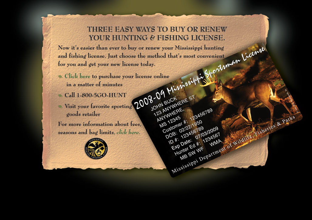 hunting license mississippi